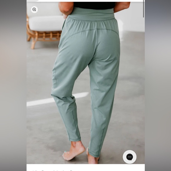 Women's Mono B Green High-Waisted Pants - Picture 3 of 6